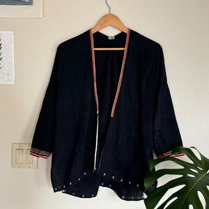 Antique Indigo Hand Sewn Tribal Jacket XS Excellent Condition Ethnic Asian